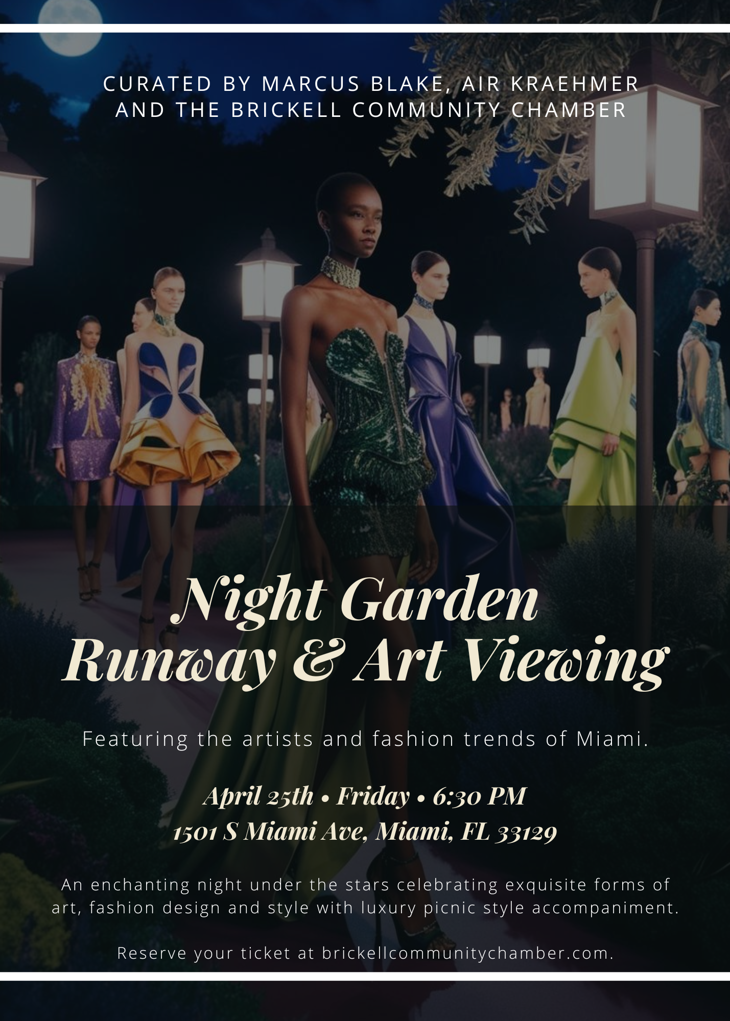 Night Garden Runway & Art Viewing