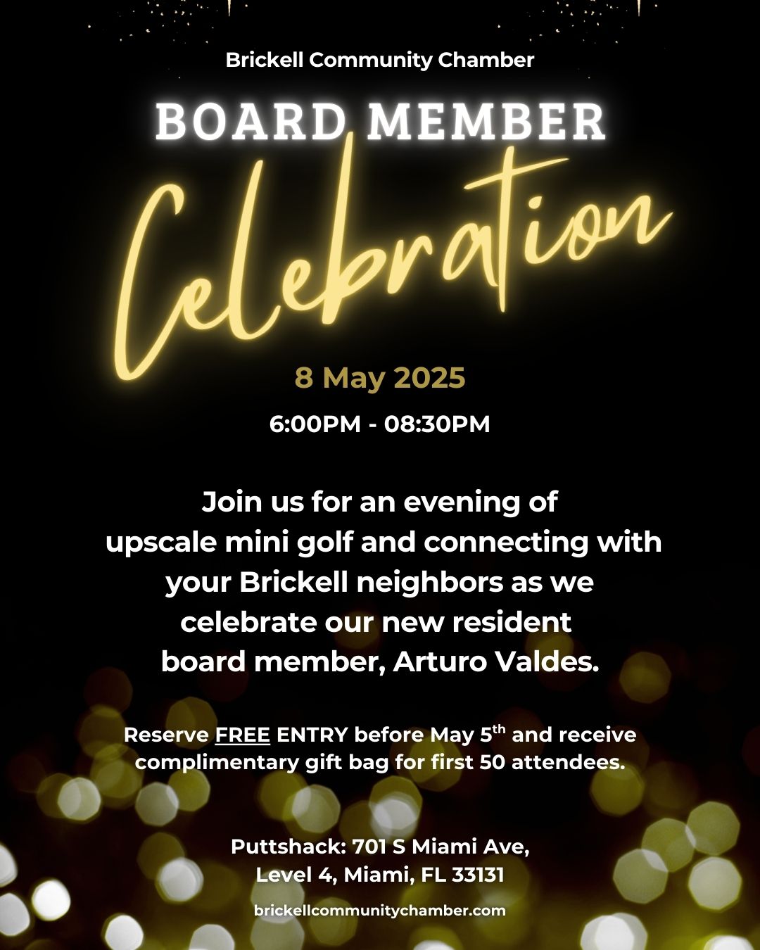 New Board Member Celebration at Puttshack